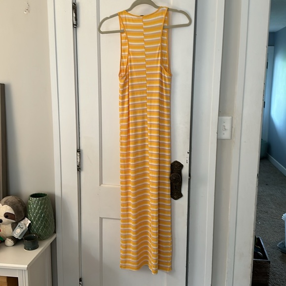Zara Yellow and White Maxi Dress - Size Small - Picture 3 of 4